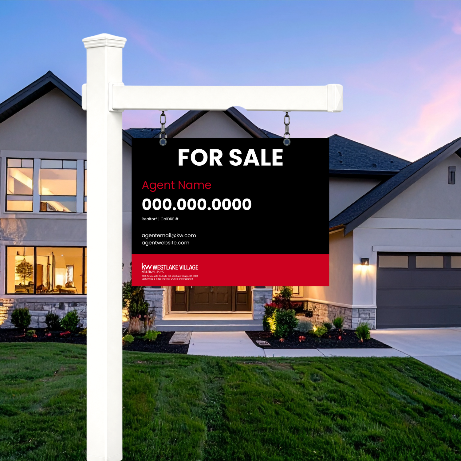 24x18 For Sale Sign Dark Standard