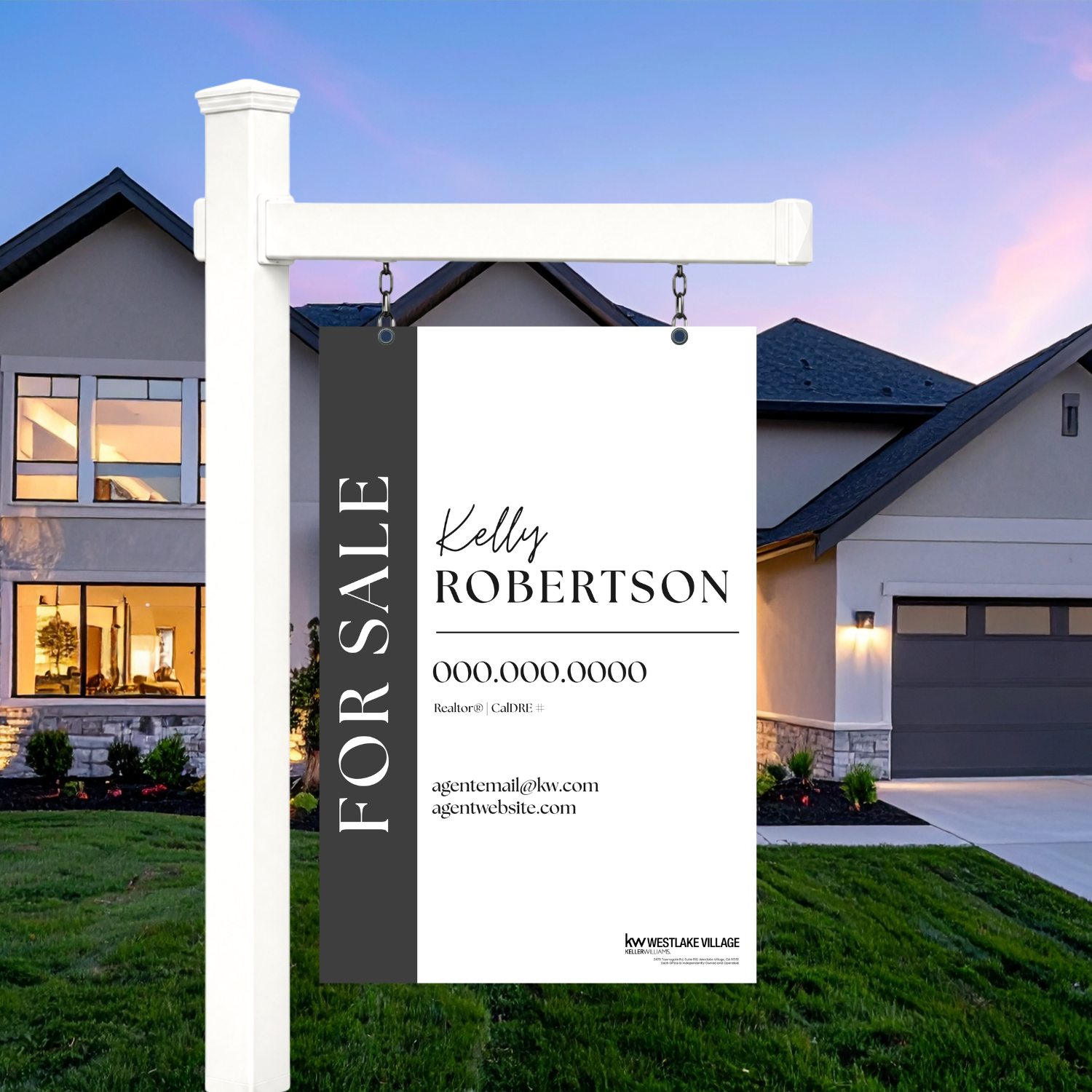 24x36 For Sale Sign Light Modern