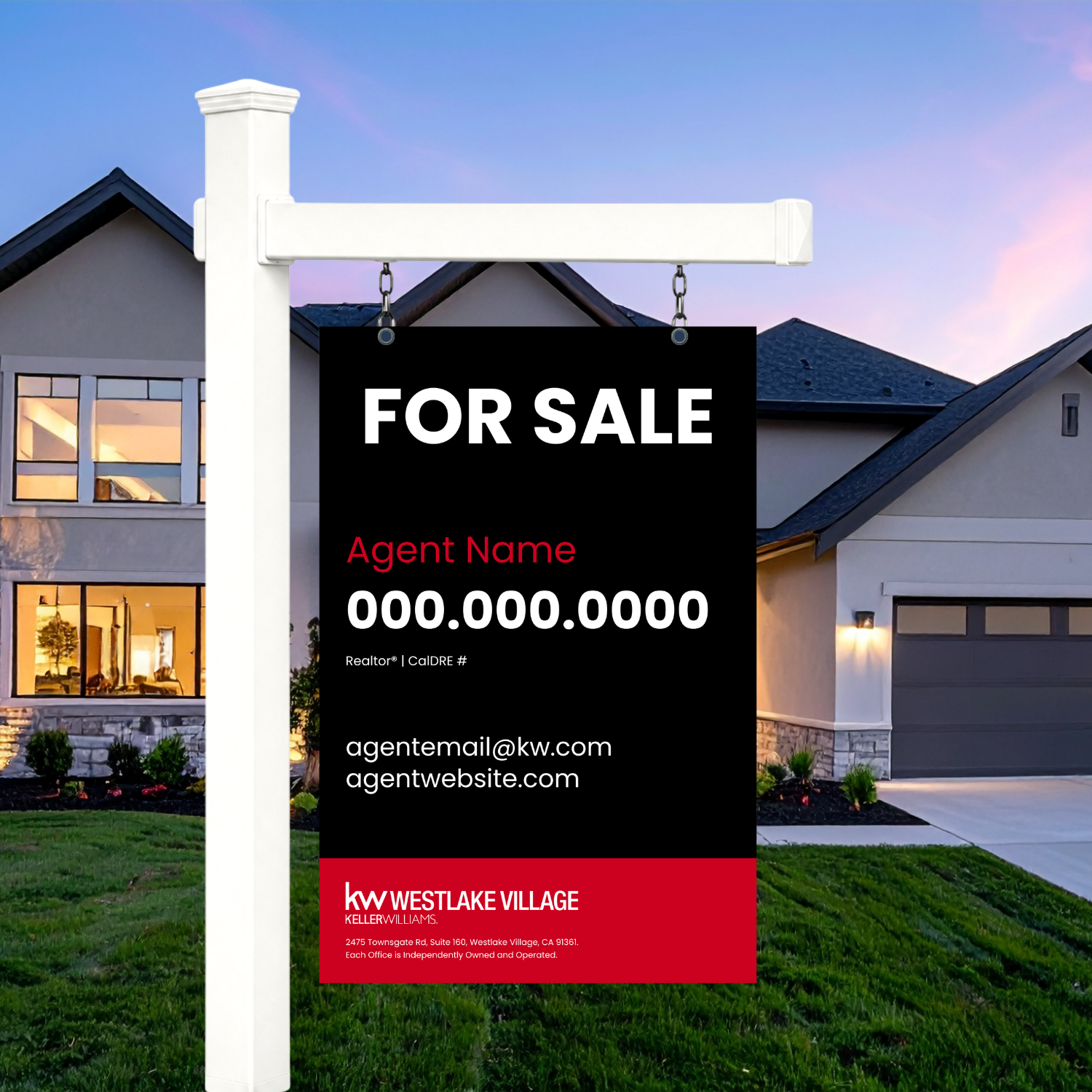 24x36 For Sale Sign Dark Standard