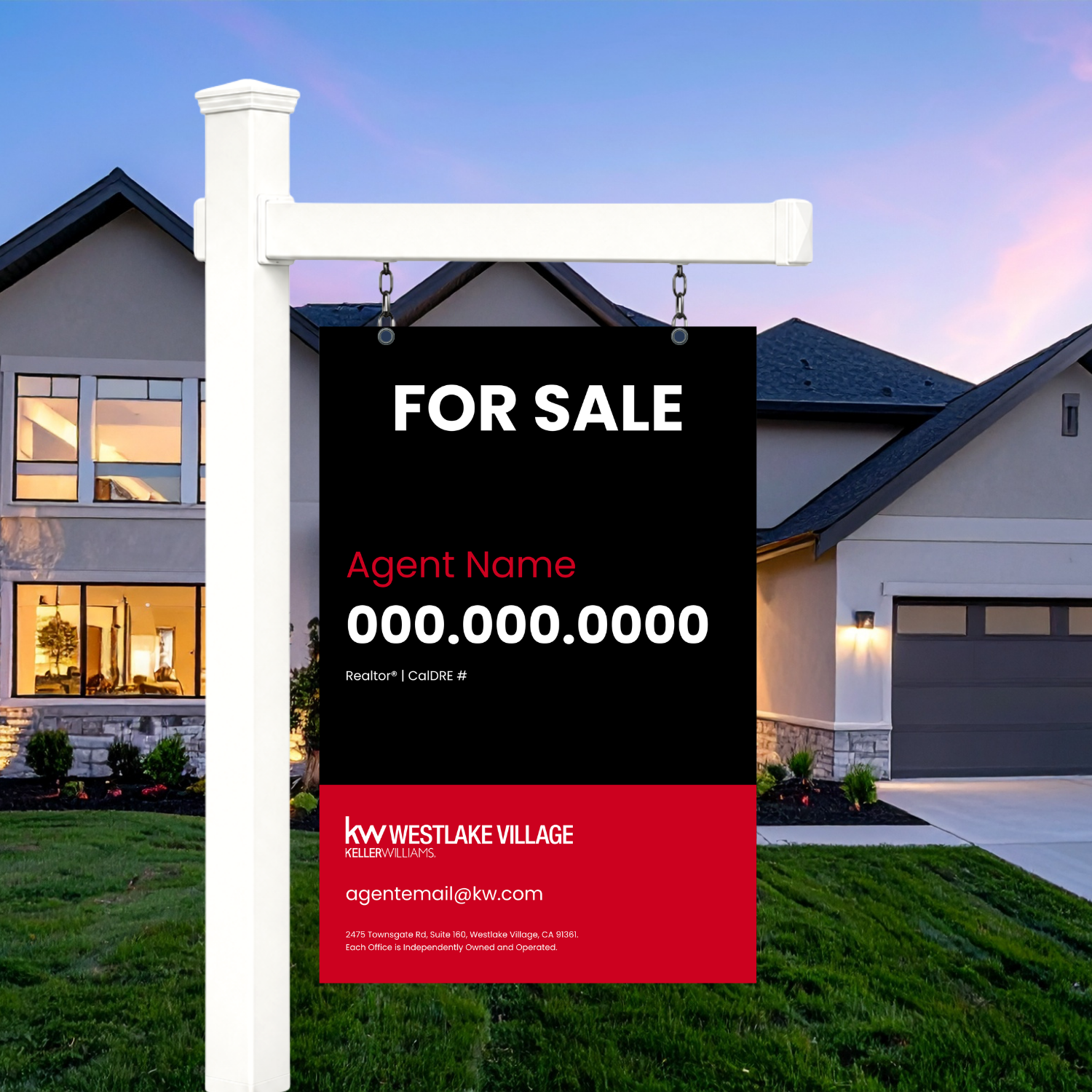 24x36 For Sale Sign Dark Simple