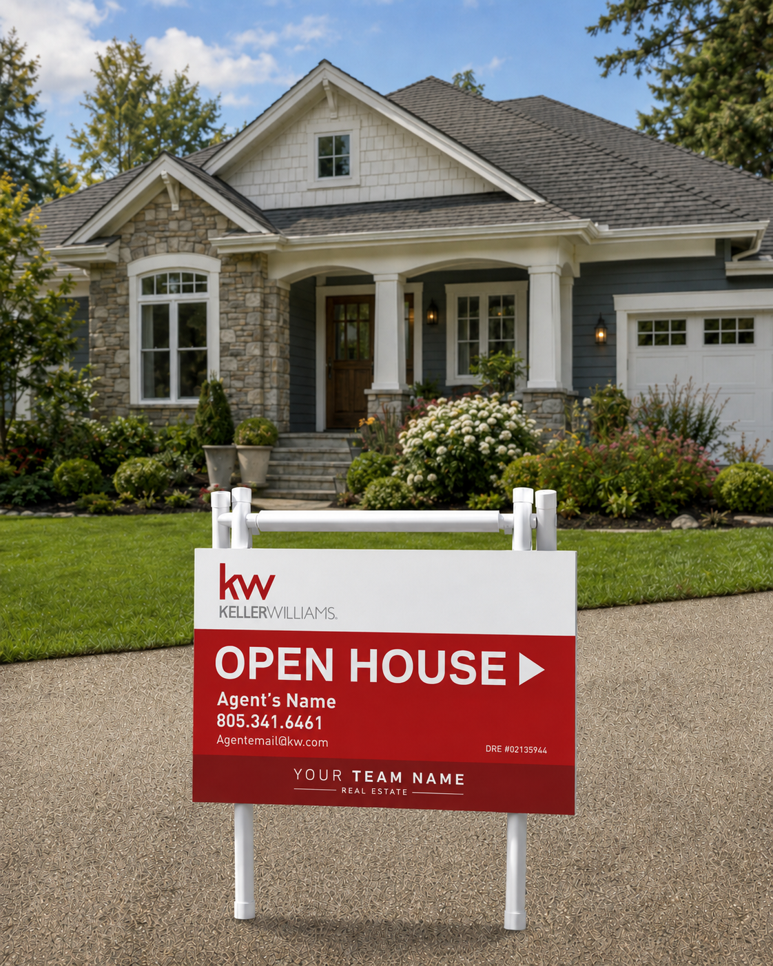 24x18 PVC Open House Signs Light Simple