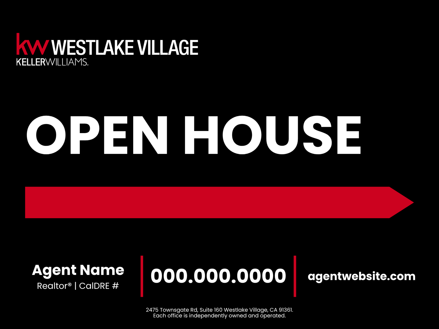 Metal Open House Signs Dark