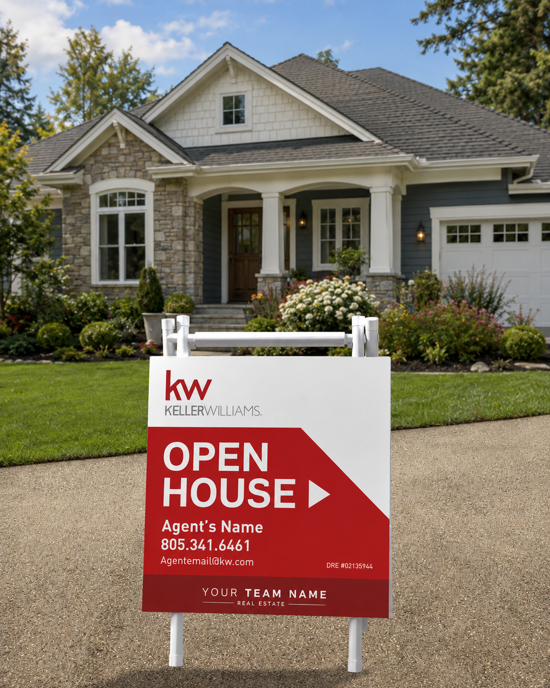 24x24 PVC Open House Signs Light Simple