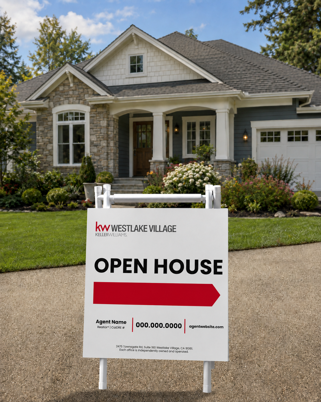 24x24 PVC Open House Signs Light Simple