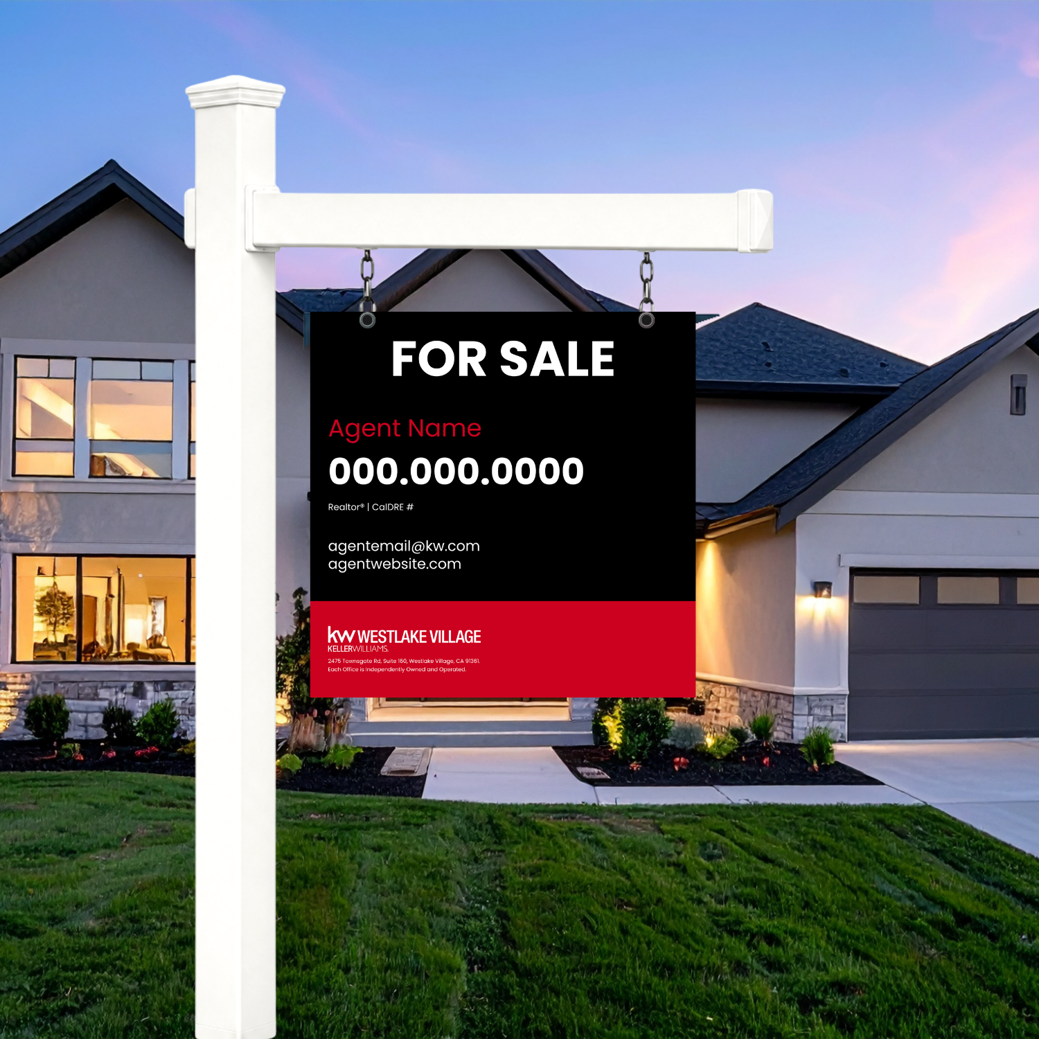 24x24 For Sale Sign Dark Standard