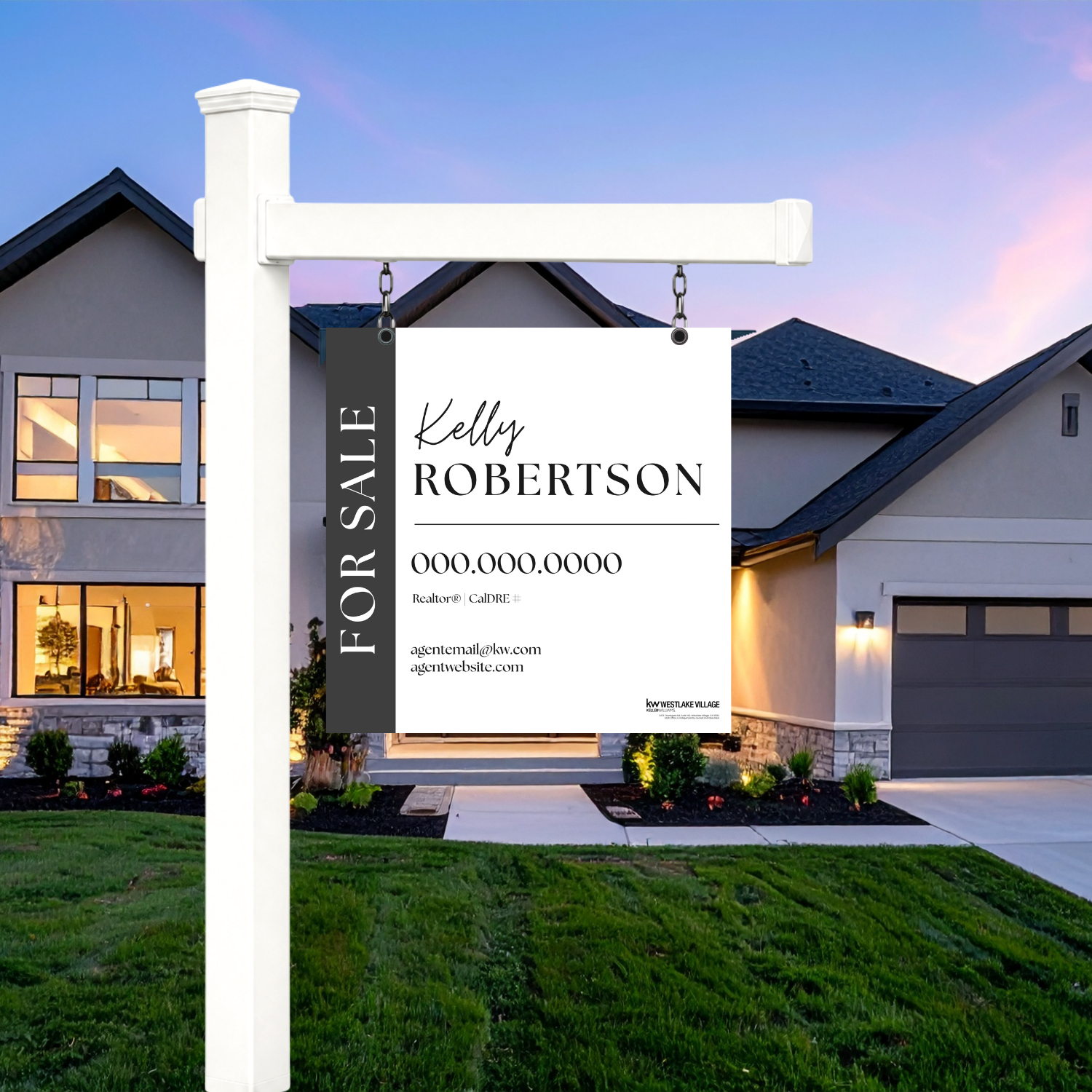 24x24 For Sale Sign Light Modern