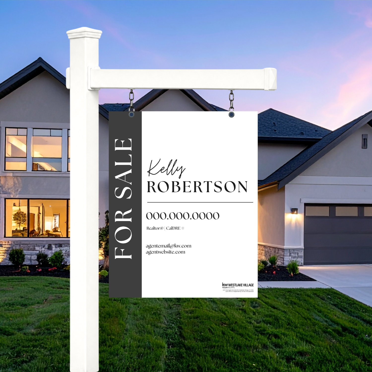 24x30 For Sale Sign Light Modern