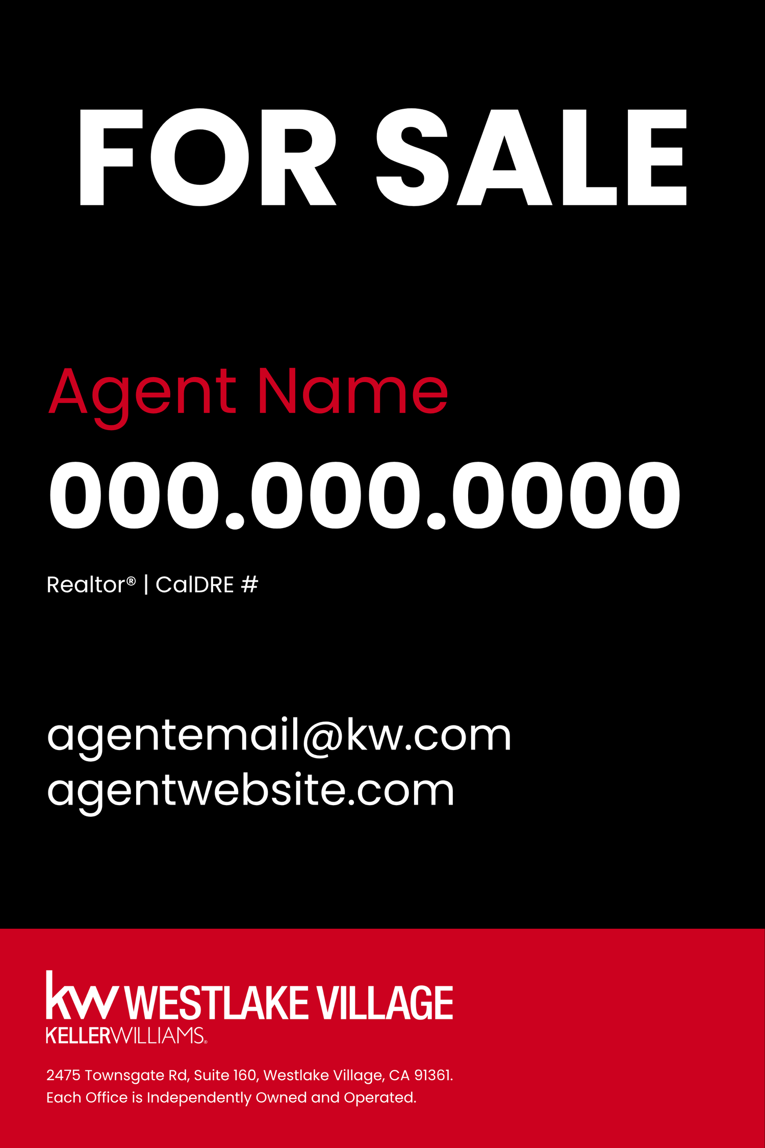 24x36 For Sale Sign Dark Standard