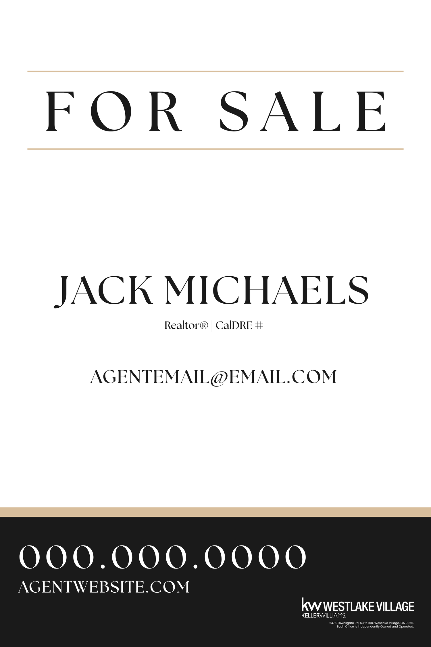 24x36 For Sale Sign Light Classic