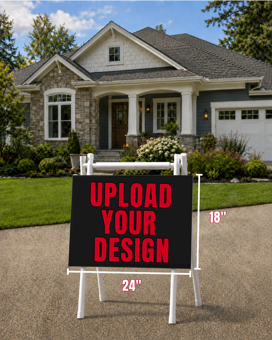 24x18 PVC Open House Signs Upload Your Own