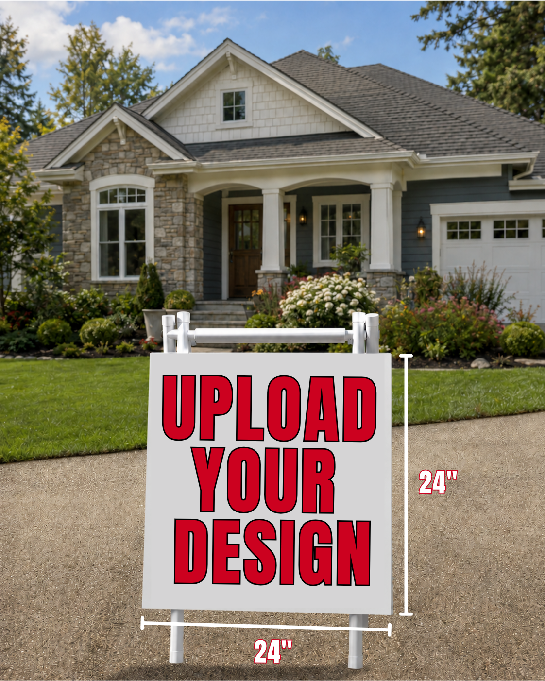 24x24 PVC Open House Signs Upload Your Own