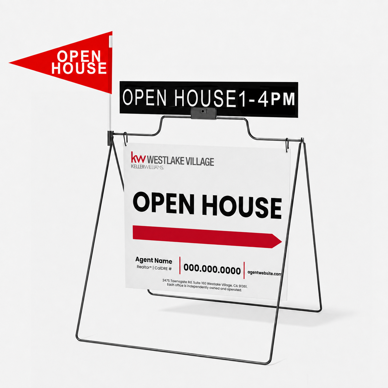 Metal Open House Signs Light